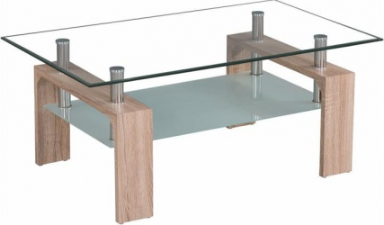 Masuta de cafea sticla/stejar sonoma LIBOR NEW 