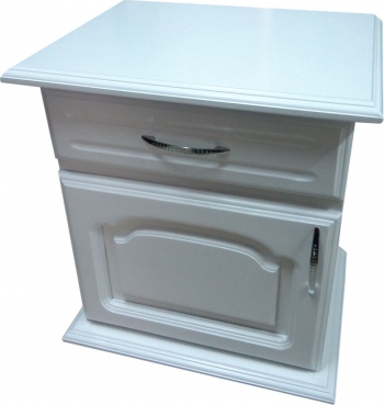 Noptiera insertie lemn culoare alb - 49x58x36 cm 