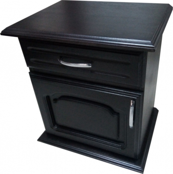 Noptiera insertie lemn culoare negru - 49x58x36 cm 