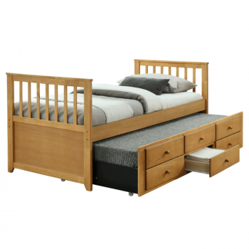 Pat cu un pat suplimentar 90x200 stejar AUSTIN NEW 