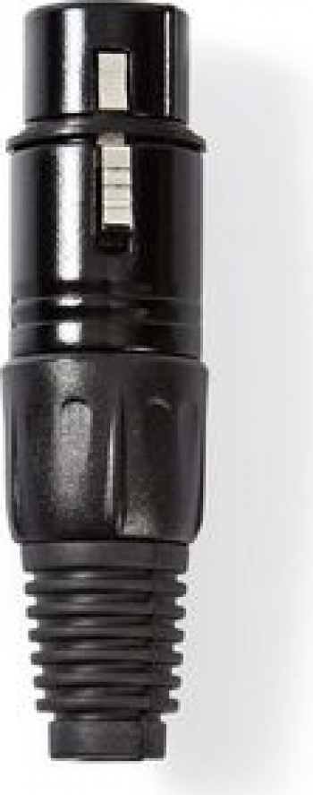 Conector XLR 3-Pin mama negru Nedis 