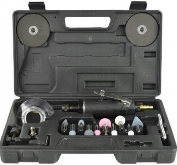 Polizor drept pneumatic Geko G03142 disc 75 mm accesorii si valiza transport 
