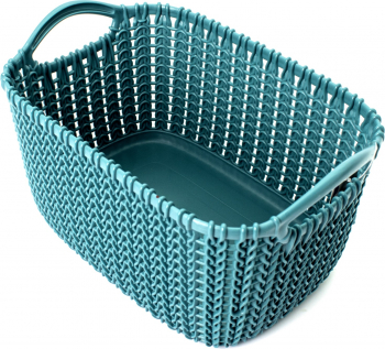 Cos de plastic dreptunghiular impletit Curver knit 8 L 