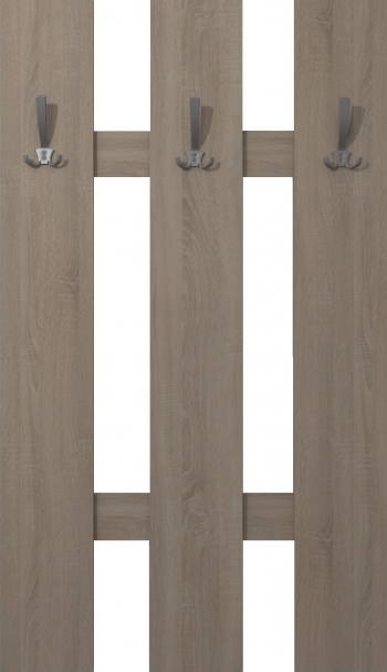 Cuier Trio Maxdeco sonoma cu agatatori finisaj aluminiu 