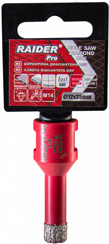 Freza diamantata pentru frezare uscata Raider 157841 diametru 12 mm M14 
