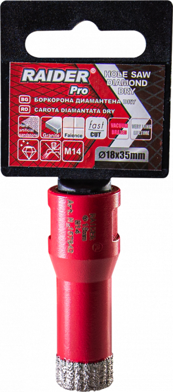 Freza diamantata pentru frezare uscata Raider 157843 diametru 18 mm M14 