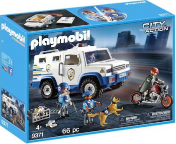 Set Playmobil City Action - Masina De Politie Blindata 9371 +4 ani 66 piese