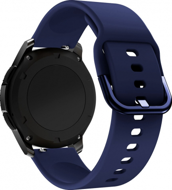 Curea Silicon Dark Blue 22mm Quick Release Smooth Compatibila SmartWatch 