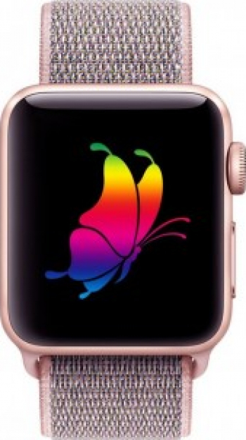 Curea Textila MTP Premium Pink Sand Compatibila Apple Watch 44mm 