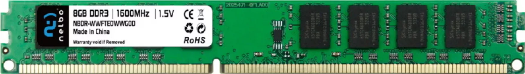Memorie RAM 8 GB ddr3 Nelbo 1600 Mhz calculator 
