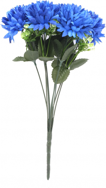 Floare artificiala decorativa pentru vaza albastru 38 cm
