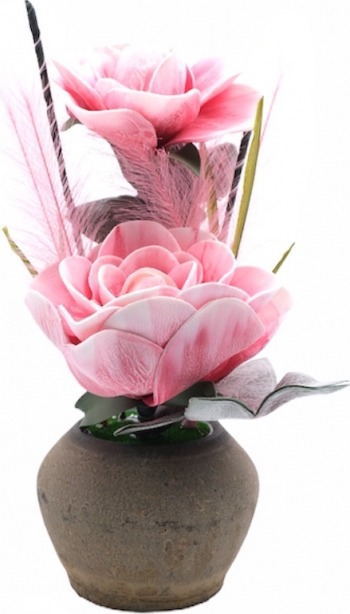 Flori artificiale decorative vintage roz 48 X 17 cm