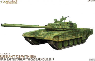 Modelcollect - 1 72 T-72B with ERA Main Battle Tank with cage armour 2019