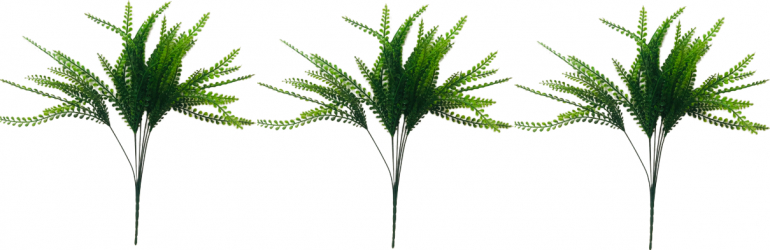 Set 3 crengute artificiale decorative 35 cm