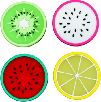 Set 4 suporturi pentru pahare silicon 9 cm 