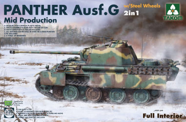 TAKOM 2120 - 1 35 German Panther Ausf. G Mid w/steel wheels full interior 