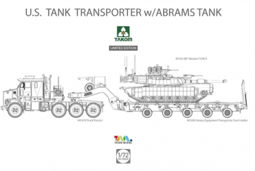 TAKOM 5002x - 1 72 U.S. M1070 Tank Transporter w/Abrams - limited edition 