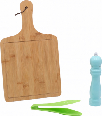 Set 3 produse de bucatarie tocator rasnita manuala cleste 
