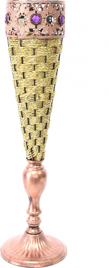Vaza decorativa impletita din metal si plastic 64 x 14 cm 