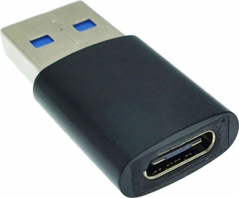Adaptor OTG USB 3.1 tata la USB tip C mama carcasa aluminiu alimentare si transfer de date negru