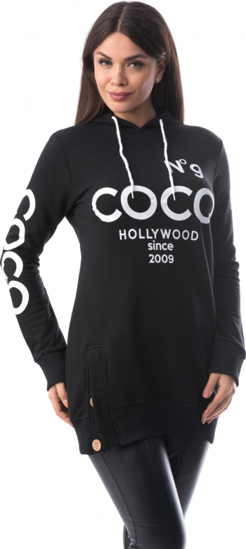 Hanorac dama Fit One bumbac negru L EU