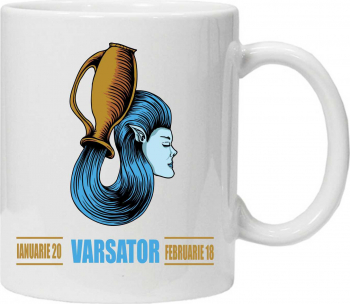 Cana personalizata cu zodii varsator 