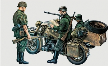 Italeri 0315 - 1 35 BMW WITH SIDE CAR
