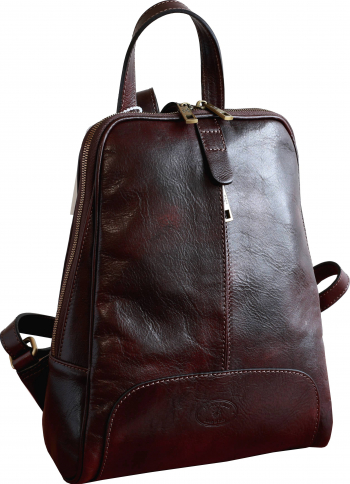 Rucsac dama din piele naturala vachetta maro R102B 
