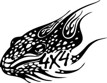Sticker decorativ auto 4x4 fish 20x15 cm 