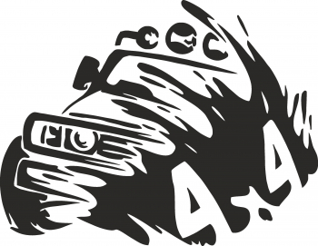 Sticker decorativ auto 4x4 off road 15x12 cm 