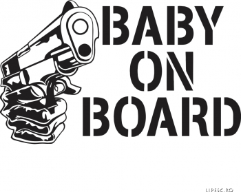 Sticker decorativ auto baby on board 20x11cm 