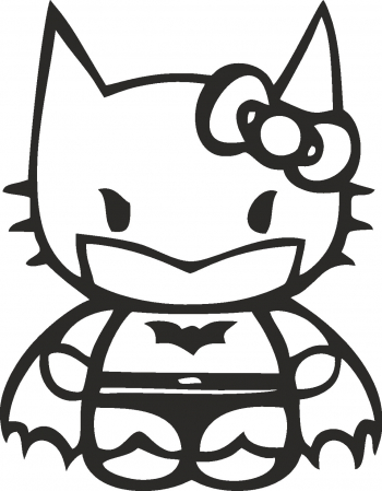 Sticker decorativ auto Bad Kitty 10x13 cm 