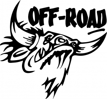 Sticker decorativ auto Buffalo off road 15x14 cm 