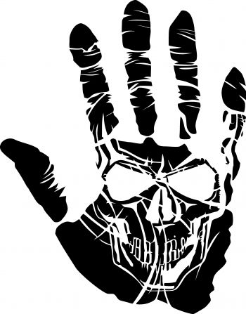Sticker decorativ auto Creepy hand 20x25 cm 