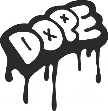 Sticker decorativ auto Dope 15x15 cm 