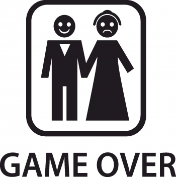 Sticker decorativ auto Game over 10x10 cm