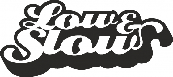 Sticker decorativ auto Low and slow 15x7 cm 
