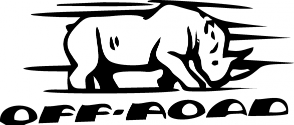 Sticker decorativ auto Rinoceros off-road 20x9 cm 