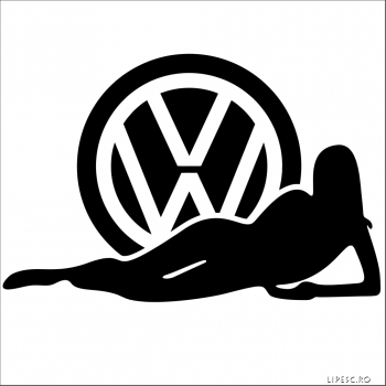 Sticker decorativ auto Volkswagen 15x10cm 