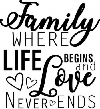 Sticker decorativ perete / geam family e 37x40cm 