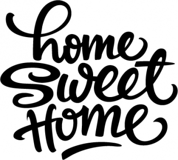 Sticker decorativ perete / geam home sweet home 30x27cm 