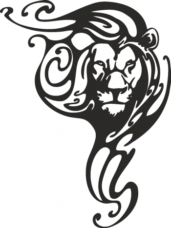 Sticker decorativ perete / geam Lion abstract 33x45 cm 
