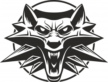 Sticker decorativ perete / geam si auto Scary wolf 20x15 cm 