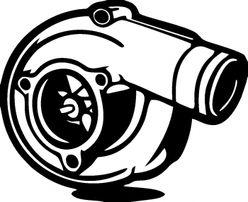Sticker decorativ perete / geam si auto Turbo charger 10x8 cm 