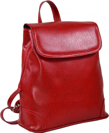 Rucsac de dama din piele moale rosie MAGAZINUL DE GENTI model 97 