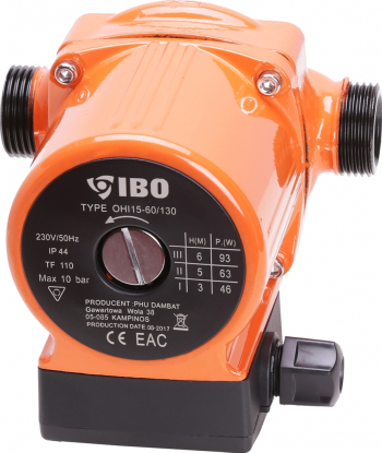 Pompa de recirculare OHI 15-60/130 3-6m 22-55/min 46-93W Ibo Dambat IB030002 