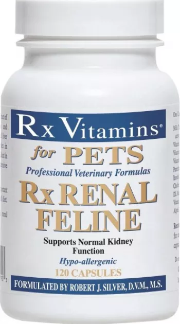 RX Vitamins Renal Support pisica - Supliment pentru sustinerea functiei renale 120 capsule