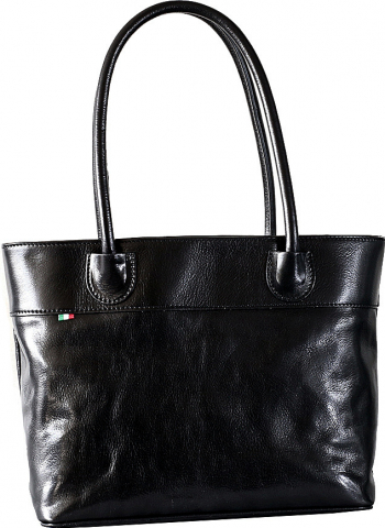 Geanta dama din piele naturala vachetta neagra P138 