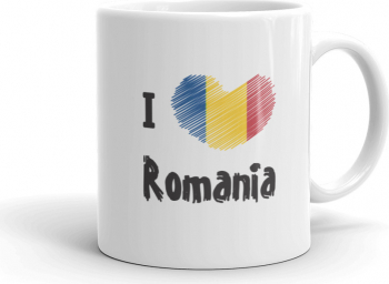 Cana personalizata I love Romania 