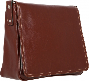 Geanta de umar tip tolba din piele maro coniac model casual 137 MAGAZINUL DE GENTI 